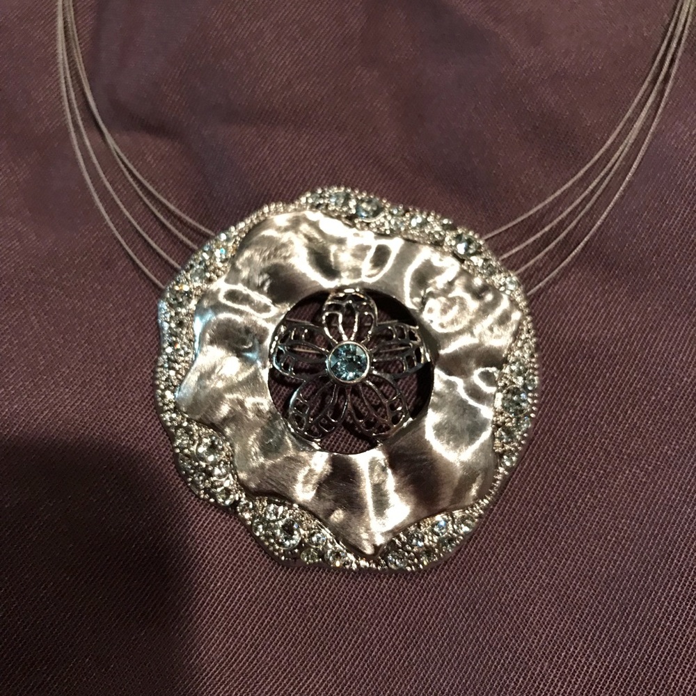 Touchstone Crystal Sand dollar pendant necklace